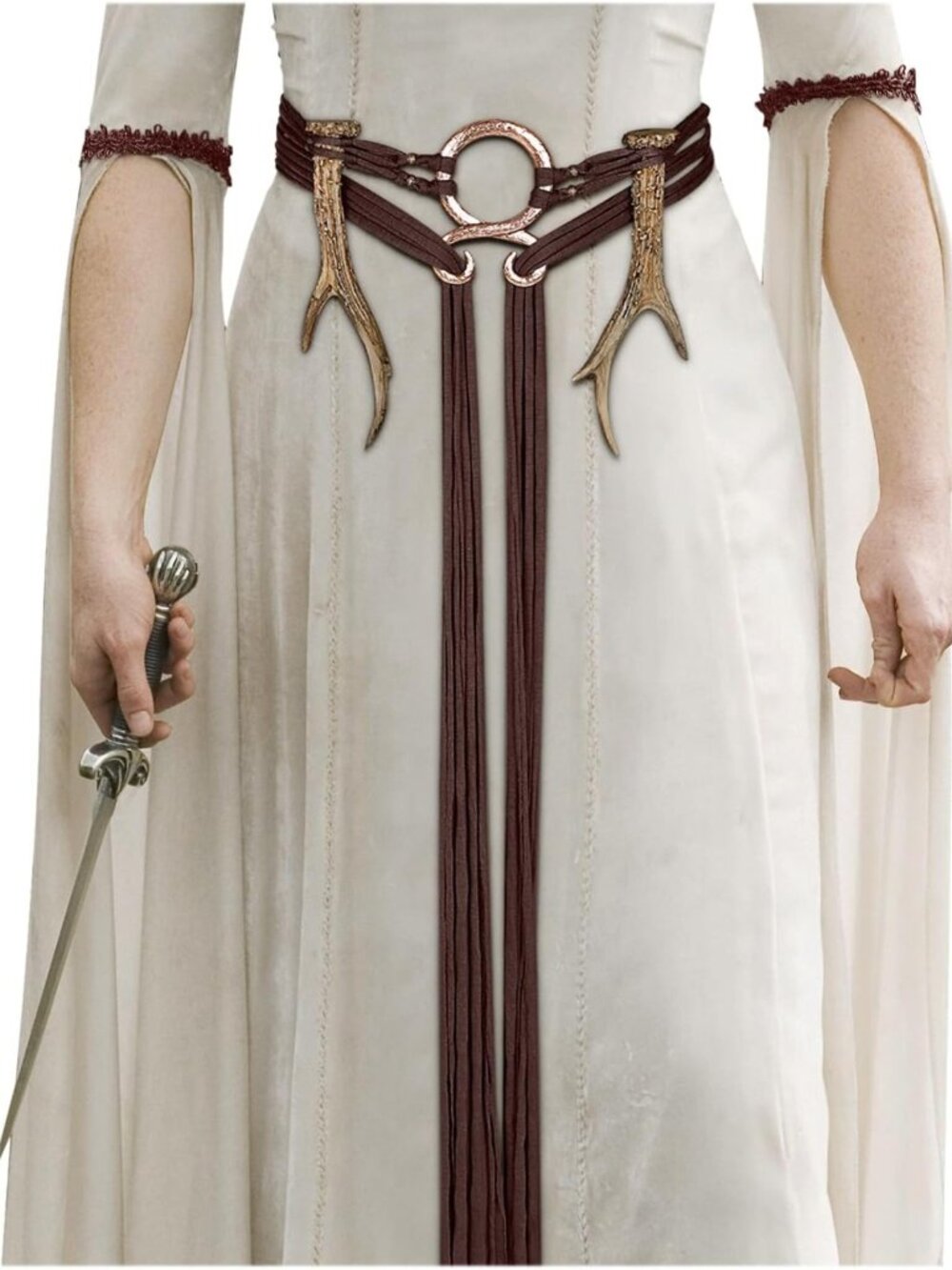 Medieval Troll Cross Belt with Antlers | Unique Rope Belt for Cosplay